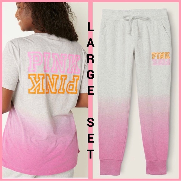 PINK Victoria's Secret Pants - NWT VS PINK Ombre T-Shirt and Sweatpants Set